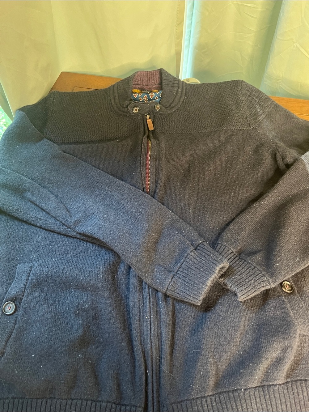 Ted Baker London Men's Full-Zip Knit Sweater Jacket - Navy XL